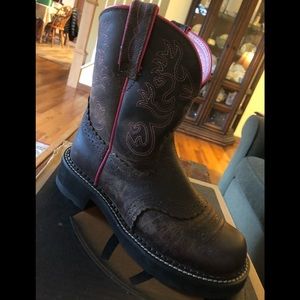 Ariat brown and pink boots